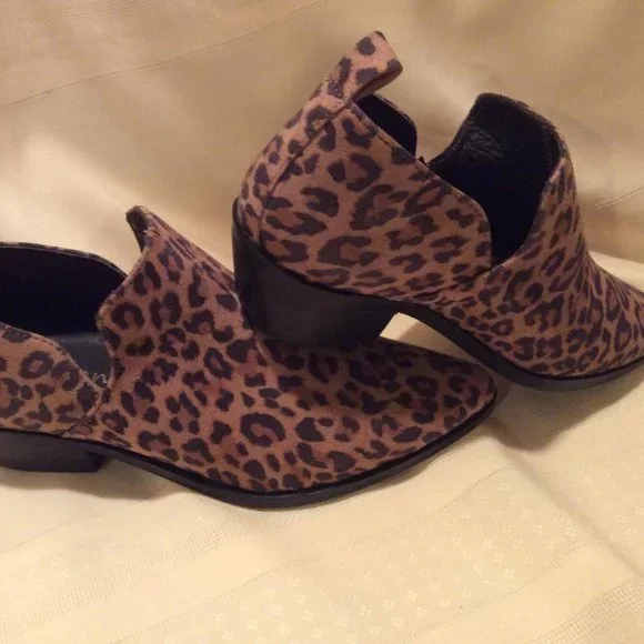 Artisan by Zigi NWT Suede Leather Leopard Ankle-boots Size 6M - Picture 6 of 8